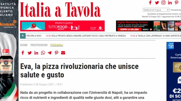 Eva, la pizza rivoluzionaria che unisce salute e gusto