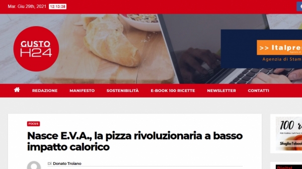 Nasce E.V.A., la pizza rivoluzionaria a basso impatto calorico
