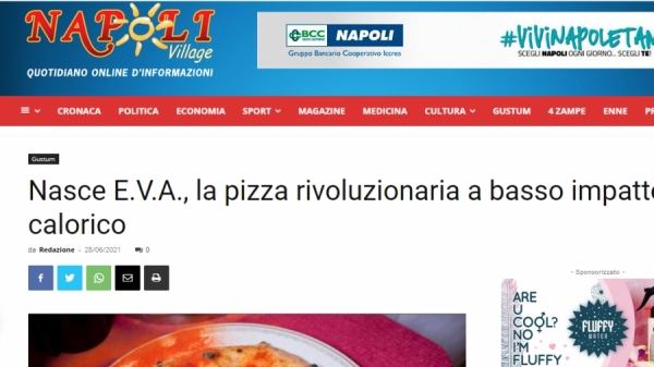 Nasce E.V.A., la pizza rivoluzionaria a basso impatto calorico