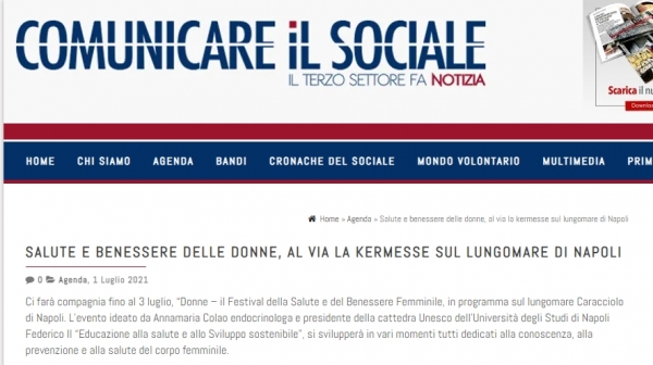 SALUTE E BENESSERE DELLE DONNE, AL VIA LA KERMESSE SUL LUNGOMARE DI NAPOLI