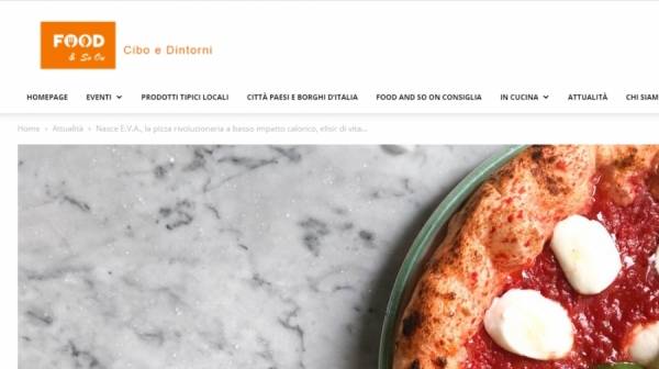 Nasce E.V.A., la pizza rivoluzionaria a basso impatto calorico, elisir di vita e arte