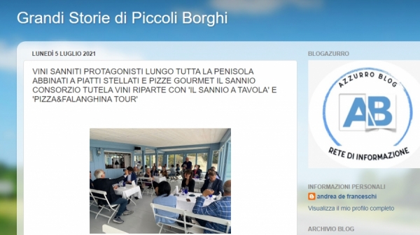 VINI SANNITI PROTAGONISTI LUNGO TUTTA LA PENISOLA ABBINATI A PIATTI STELLATI E PIZZE GOURMET IL SANNIO CONSORZIO TUTELA VINI RIPARTE CON 'IL SANNIO A TAVOLA' E 'PIZZA&FALANGHINA TOUR'