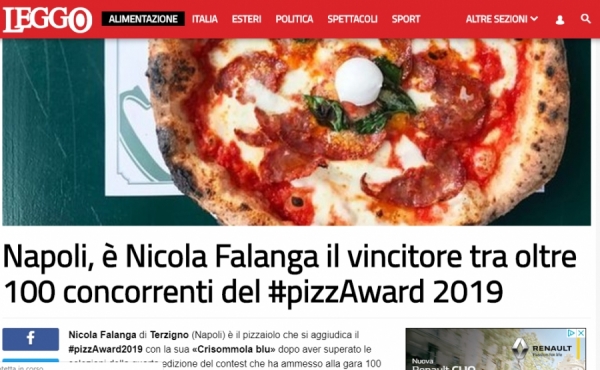 Napoli, è Nicola Falanga il vincitore tra oltre 100 concorrenti del #pizzAward 2019