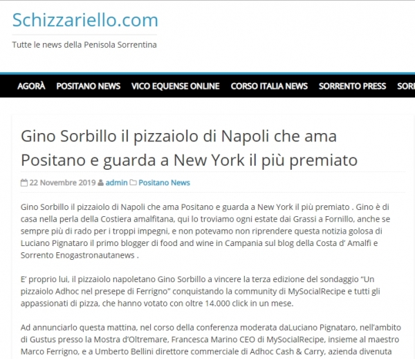 Gino Sorbillo il pizzaiolo di Napoli che ama Positano e guarda a New York il più premiato