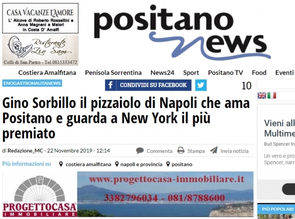 Gino Sorbillo il pizzaiolo di Napoli che ama Positano e guarda a New York il più premiato