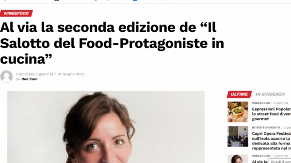 Al via la seconda edizione de “Il Salotto del Food-Protagoniste in cucina”