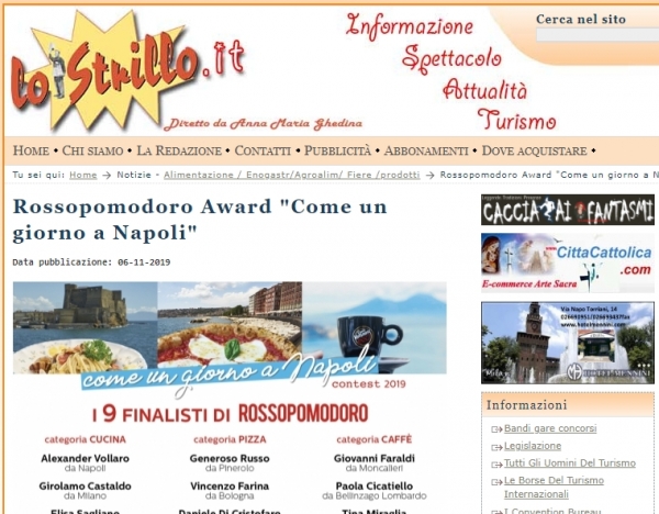 Rossopomodoro Award 'Come un giorno a Napoli'