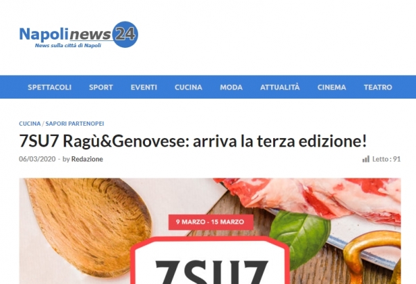 7SU7 Ragù&Genovese: arriva la terza edizione!