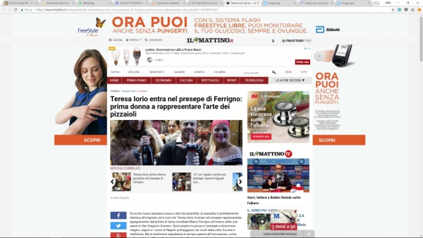 Teresa Iorio entra nel presepe di Ferrigno: prima donna a rappresentare l'arte dei pizzaioli