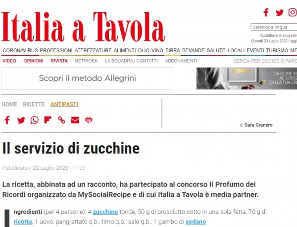 Il servizio di zucchine