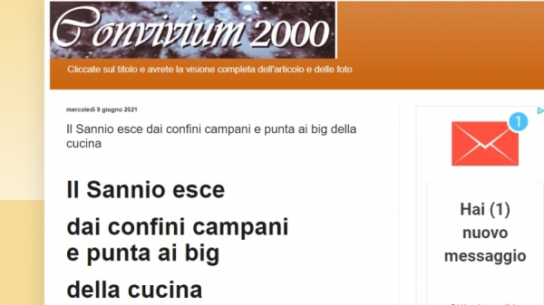 Il Sannio esce dai confini campani e punta ai big della cucina