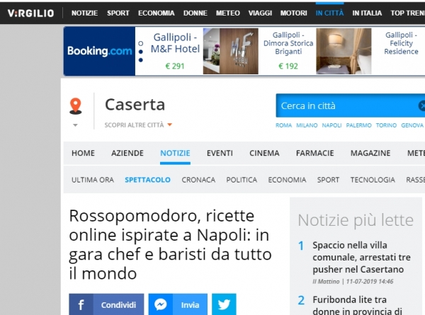 Rossopomodoro, ricette online ispirate a Napoli: in gara chef e baristi da tutto il mondo