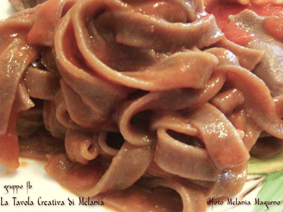 Tagliatelle con cacao e marsala di Melania Magurno