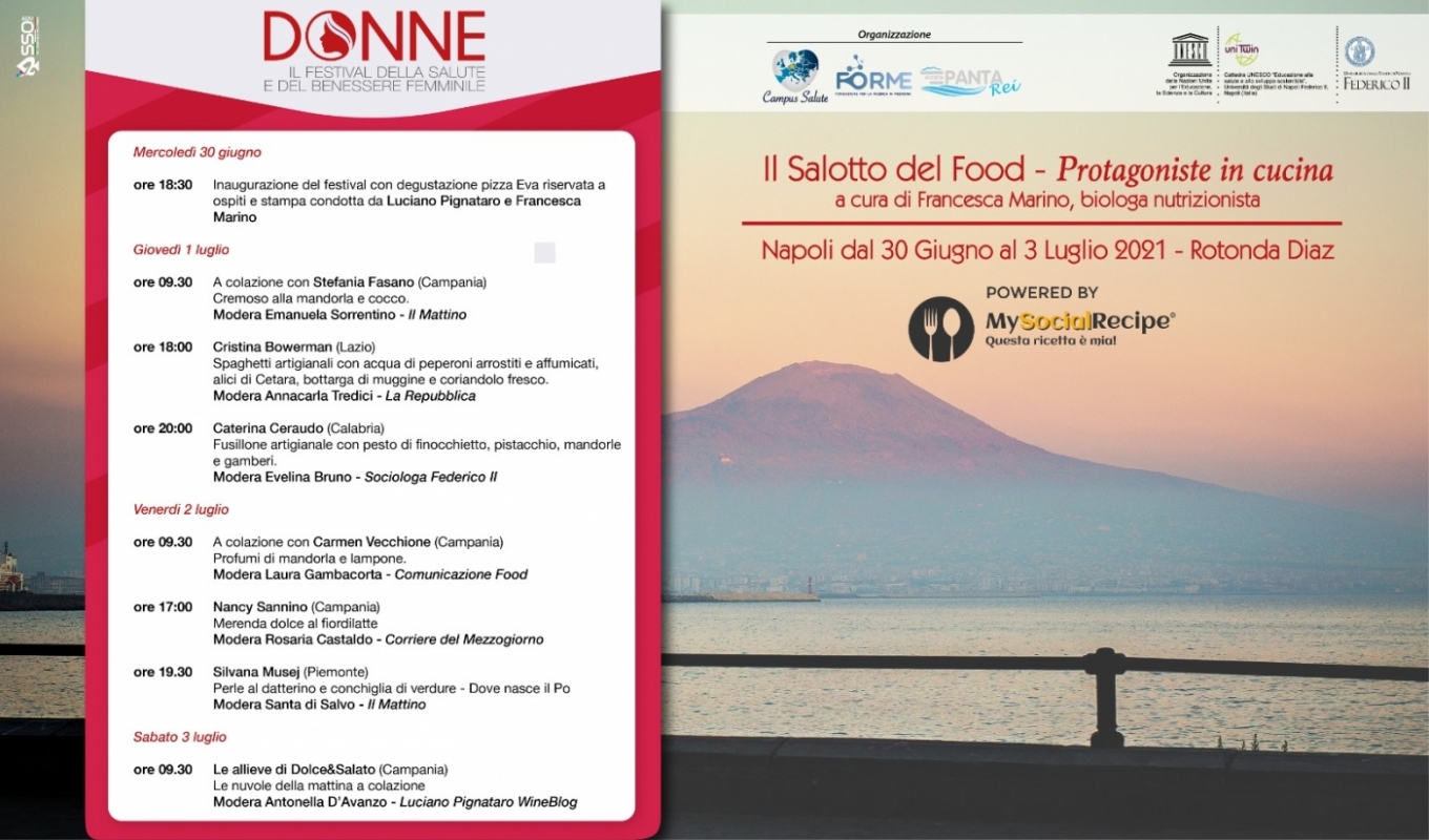 Il salotto del Food - Protagoniste in cucina. Evento Donne, Lungomare di Napoli