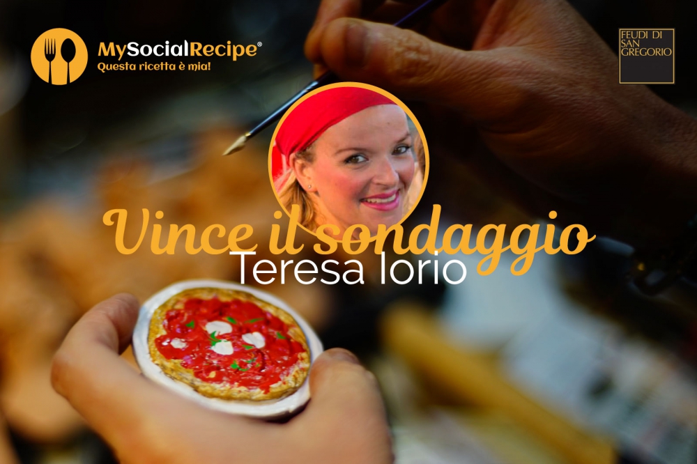 E' Teresa Iorio a vincere il sondaggio di Mysocialrecipe 'Un pizzaiolo nel presepe di Ferrigno'.