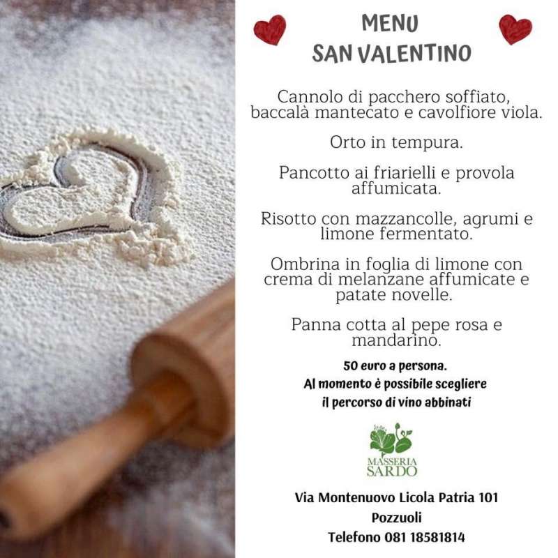 SAN VALENTINO - MENù